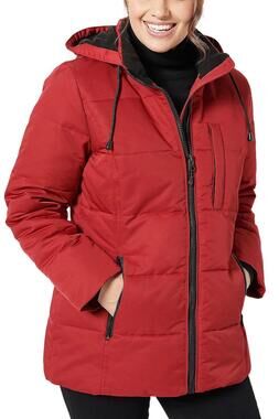 Arctic Expedition Horizontal Quilted Down Coat Chili Pepper - Regular